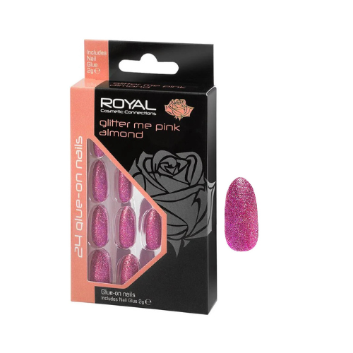 Royal Cosmetics False Nails - Glitter Me Pink Diamond